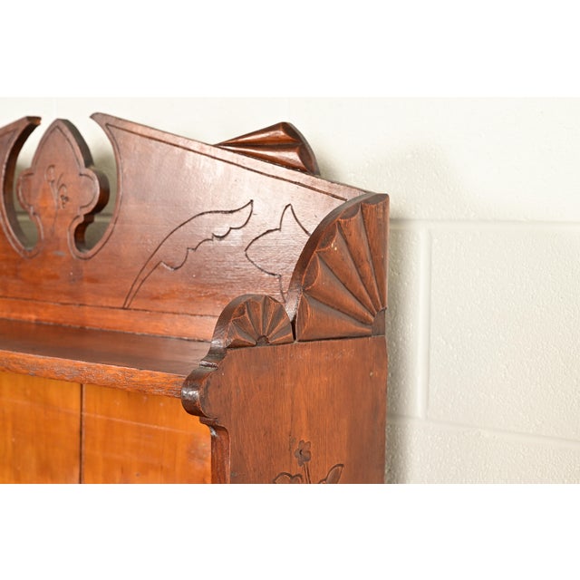Antique Victorian Carved Oak Open Bookcase, Circa 1900 For Sale In South Bend - Image 6 of 13