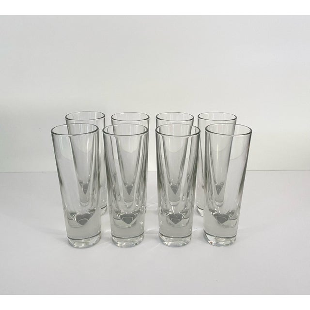 Heavy Bottomed Mid Century Modern Clear Glassware Set of 8 Chairish