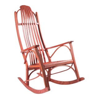 Late 20th Century Vintage Adirondack Bentwood Rocking Chair For Sale