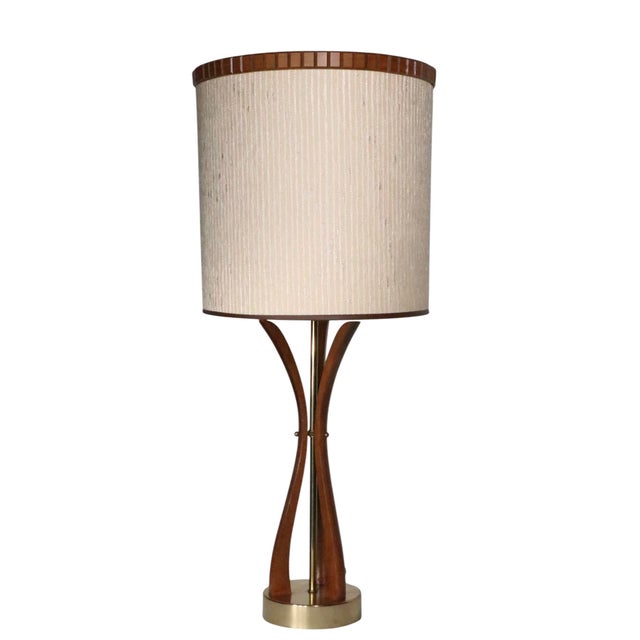 Pr. Sculptural Mid Century Table Lamps With Original Shades C 1950/60's For Sale - Image 10 of 14