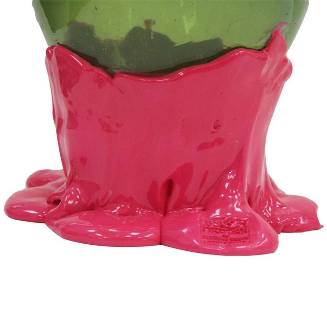 Gaetano Pesce Pink and Green Resin Vase by Gaetano Pesce, 2000s For Sale - Image 4 of 8