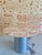 Peach Postmodern Steel Pedestal + Marble Dining Table For Sale - Image 8 of 12
