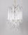 Chandelier with chromed steel structure and tubular pendants in transparent Murano glass, design Gaetano Sciolari for...