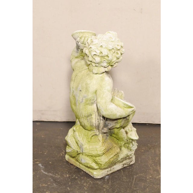 Mid 20th Century French Faun Garden Statue For Sale - Image 10 of 12