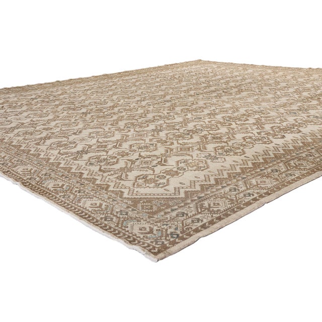 61529 Antique Persian Malayer Rug, 10'09 x 12'02. The Silent Nomad: An Antique Persian Malayer Masterpiece of Symbolic...