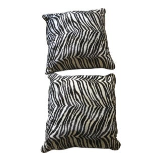 Zebra Pillows - A Pair For Sale