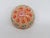 Orange Orange and Yellow Millefiori Art Glass Rounded Paperweight White Latticino 4846b For Sale - Image 8 of 12