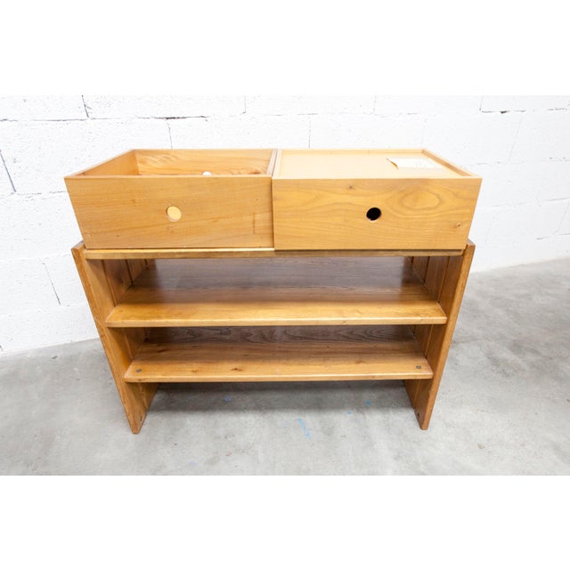 Low Elm Cabinet with Drawer from Maison Regain, 1960s For Sale - Image 8 of 18