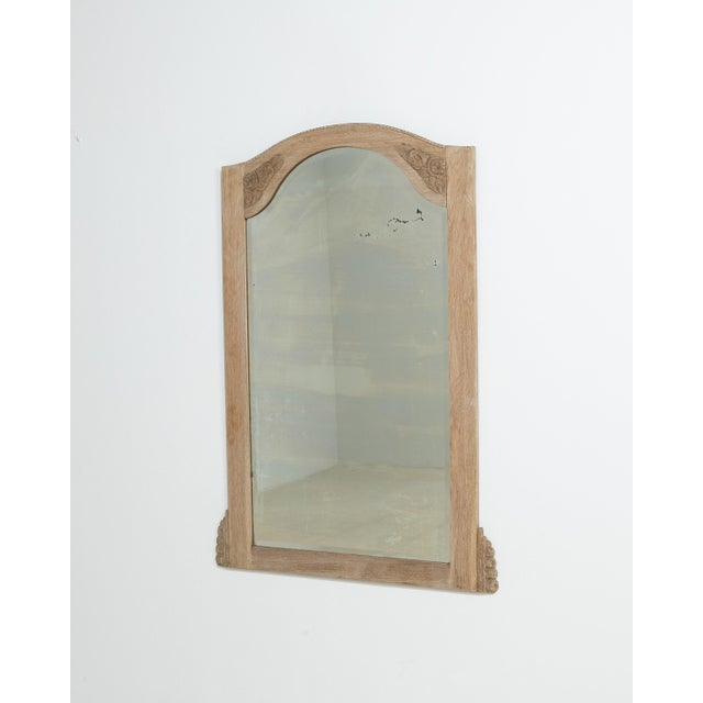 19th Century French Oak Art Nouveau Wall Mirror For Sale - Image 4 of 8