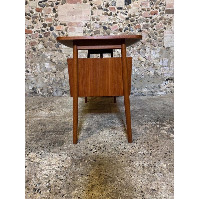 Small Vintage Danish Teak Desk by Gunnar Nielsen for Tibergaard, 1960 For Sale - Image 16 of 18