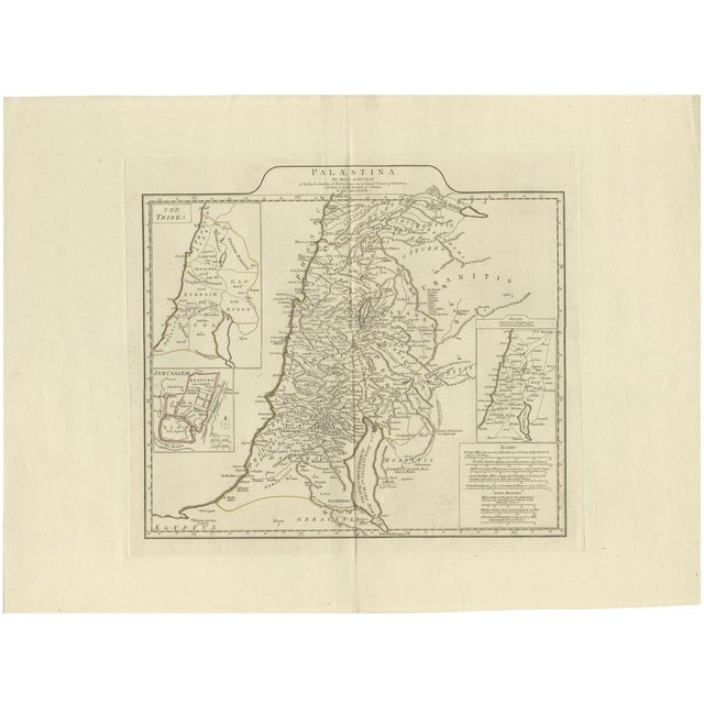 Paper Map of the Holy Land from Danville, 1767 For Sale - Image 7 of 7