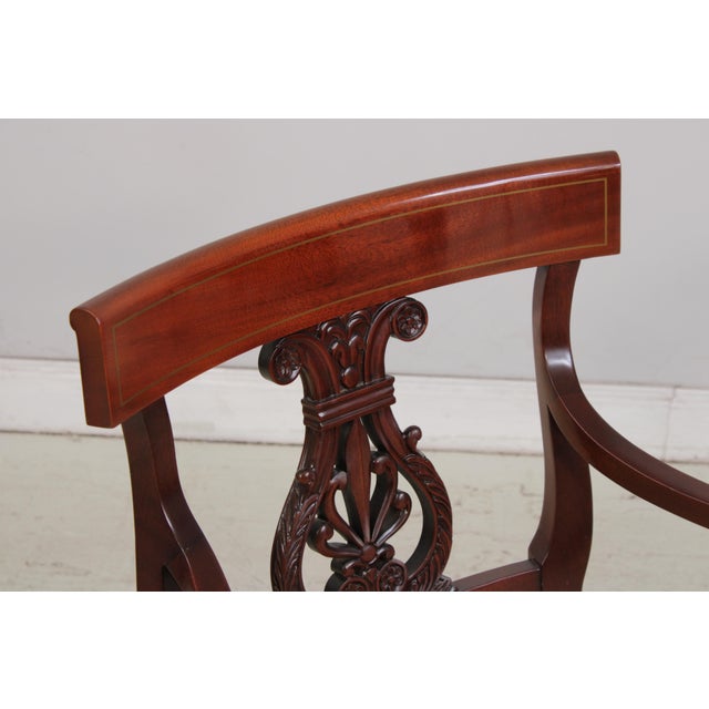 Set of 8 Kindel Neoclassical Mahogany Dining Room Chairs For Sale In Philadelphia - Image 6 of 18