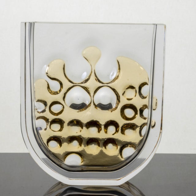 Large Cut-Glass Vase by Ladislav Oliva for Exbor, 1970 For Sale - Image 4 of 8