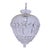 Vintage Hand Cut Glass Dish Basket Chandelier For Sale