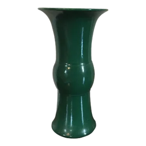 19th Century Chinese Porcelain Yen Yen Vase in Green Glaze