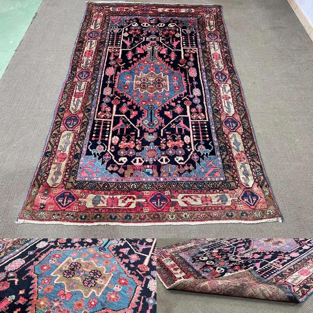 Handmade Iranian wool rug - 2.27m x 1.37m