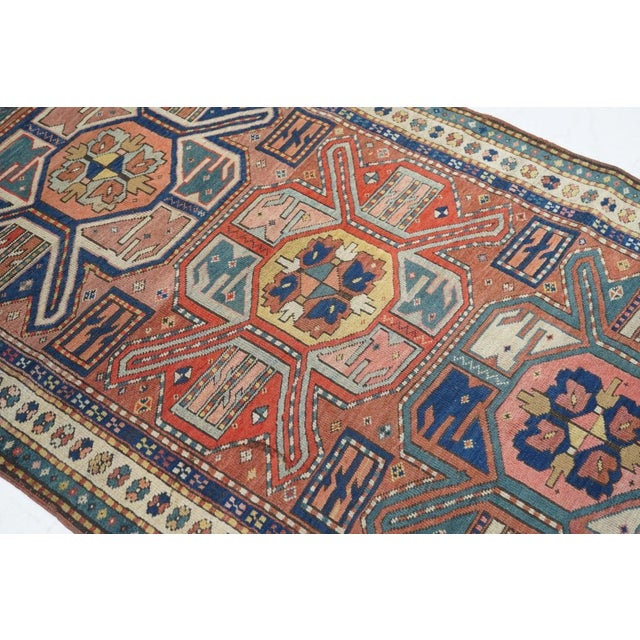 Textile Antique Kazak Rug 3'11'' x 8'7'' For Sale - Image 7 of 10