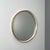 1950s Large Round Wall Mirror with Brass Frame, 1950s For Sale - Image 5 of 5