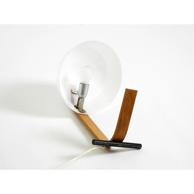 Vintage Space Age Plywood Table Lamp with Plastic Shade from Temde Leuchten, 1960s For Sale - Image 17 of 18