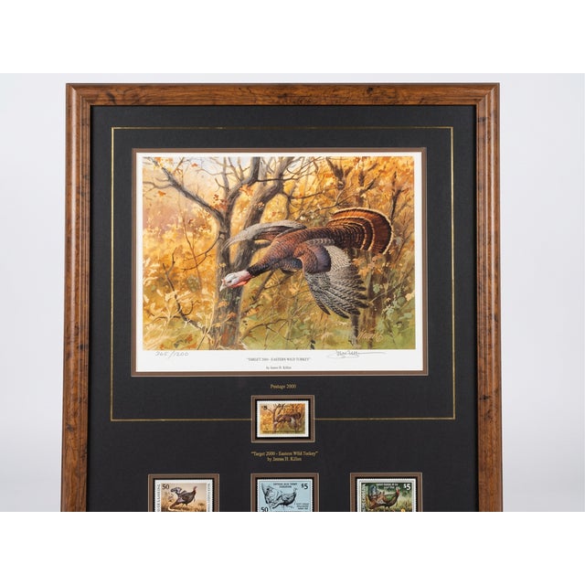 James H. Killen Turkey Stamp Signed Print and Turkey Stamps Collage For Sale - Image 4 of 4