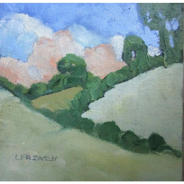 Malibu Hills Art Lynne French California Pacufic landscape oil painting. The signed original painting measures 8x8 on...