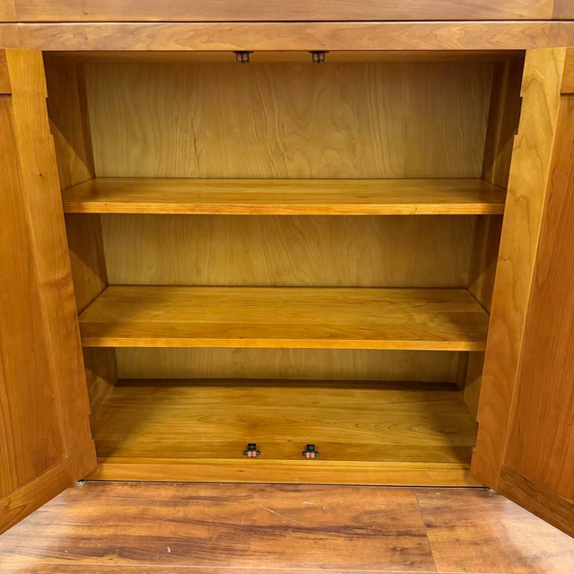 Wood Vintage Cherry Display Cabinet For Sale - Image 7 of 9