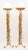 Set of two Art Deco floor lamps, gilded with gold leaf. White opaline glass globes. Rewired, long floor cable (3 m)....