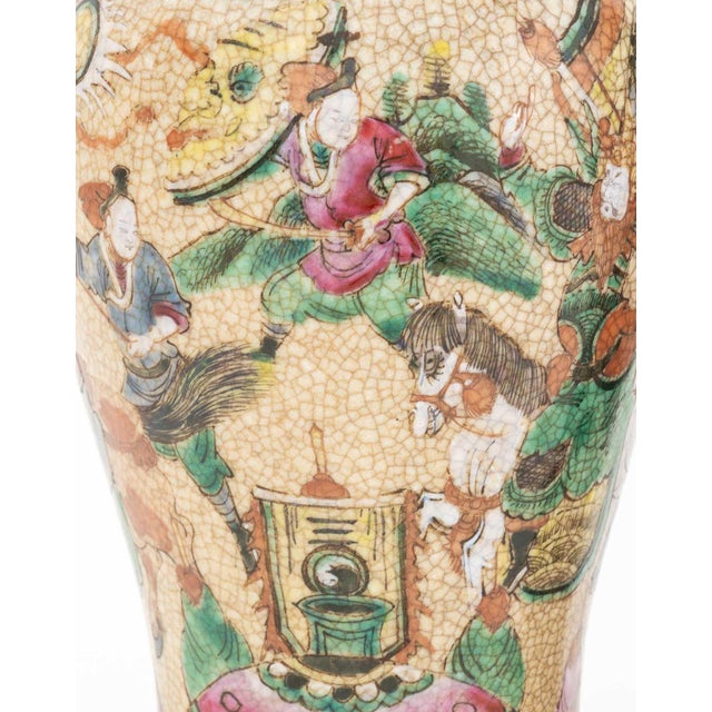 Chinese Nankin Porcelain Vases, Pair For Sale - Image 10 of 12