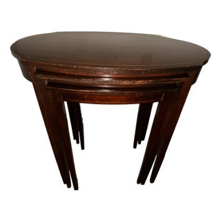 Vintage Mid-Century Mersman Mahogany Nesting Tables - Set of 3 For Sale