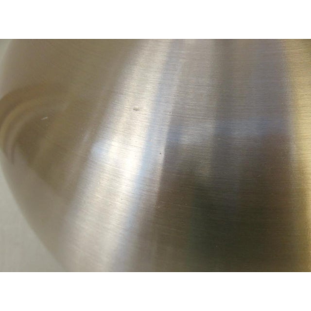Mushroom Table Lamp in Brushed Aluminum, 1970s For Sale - Image 15 of 18