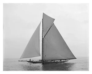 Contemporary Reproduction Print of Vintage Sailboat of New England Photograph
