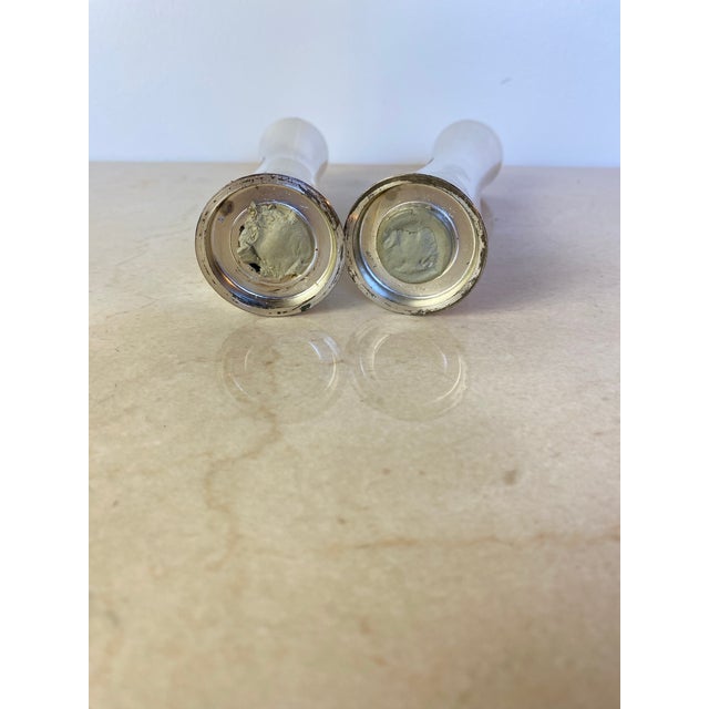 Mid-Century Modern Vintage Japan Silverplate Hourglass Salt & Pepper Shakers, Mid-Century For Sale - Image 3 of 7