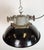 Black Enamel and Cast Iron Industrial Cage Pendant Light from Elektrosvit, 1960s For Sale - Image 11 of 18