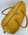 Vintage Gold Pfeil Mustard Tan Ostrich Leather Duffel Travel Bag Tote c1980s For Sale - Image 10 of 10