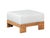 2020s Paradiso Outdoor Solid Teak Wood Ottoman - Light Gray Fabric For Sale - Image 5 of 7