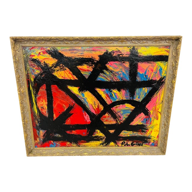 Thomas Pulgini Modern Abstract Oil Painting For Sale