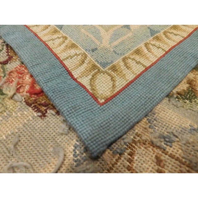 Vintage Hand Made Wool Needlepoint For Sale - Image 12 of 12