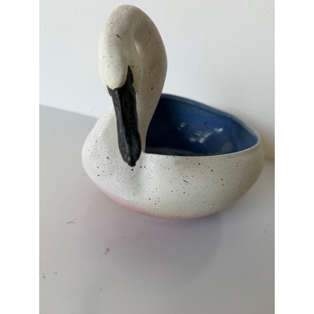 1980’s Vintage Handmade Ceramic Swan Bowl or Planter, Signed For Sale In Miami - Image 6 of 12