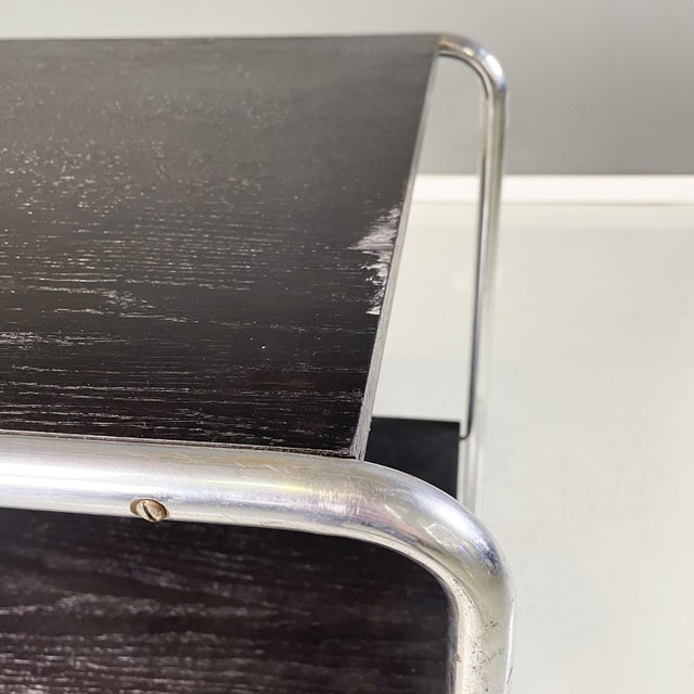 German Black Wood and Steel Coffee Table from Arnold Bauhaus Collection, 1980s For Sale - Image 6 of 14