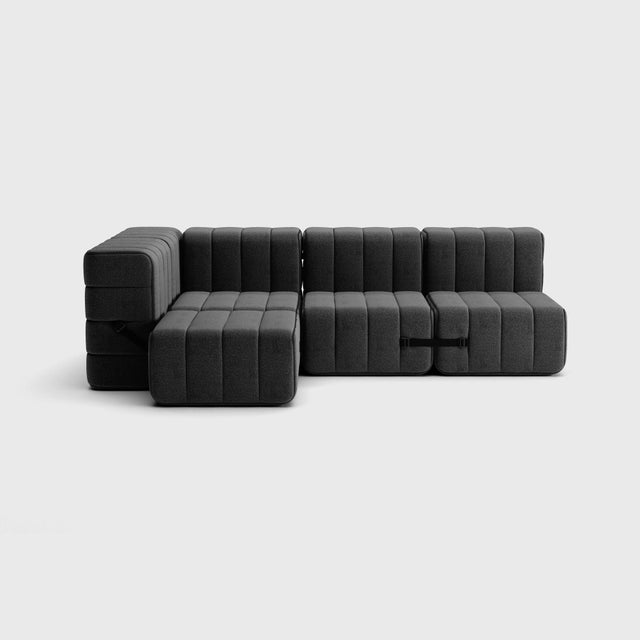 Three-Seater Modular Sofa in Dama Fabric by Ambivalenz, Set of 9 For Sale - Image 18 of 18