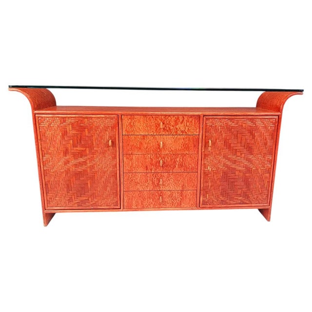 Vintage Rattan Sideboard, 1970s For Sale - Image 9 of 9