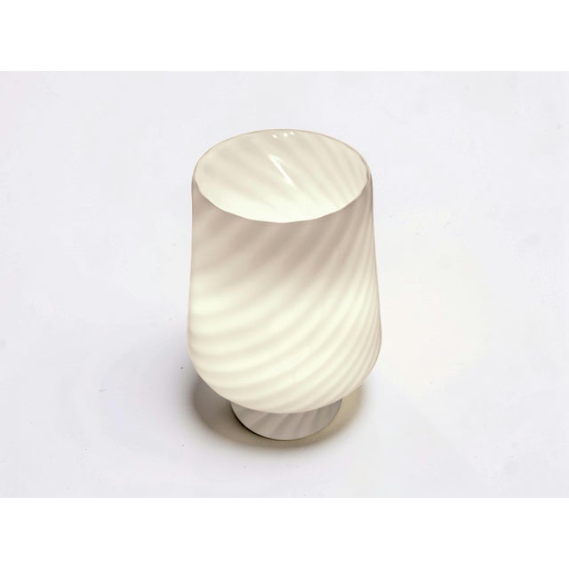 Glass Mushroom Lamp in Murano Glass with Swirl Processing from Manifattura Di Murano, 1970s For Sale - Image 7 of 9