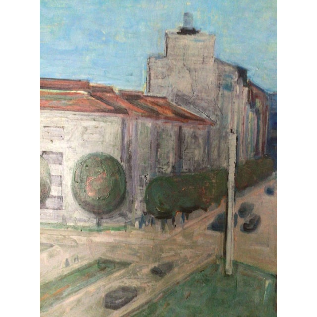 Finnish Artist, View of Tampere, 1960s, Oil on Canvas For Sale - Image 4 of 13