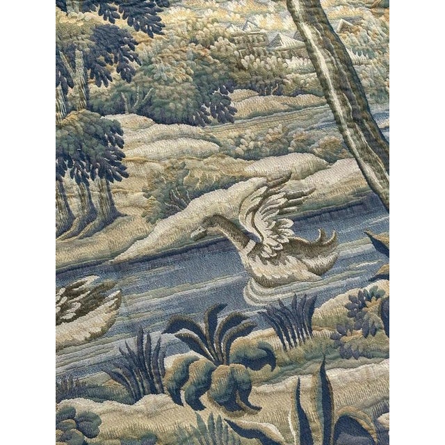 Textile Vintage French Aubusson Style Jacquard Halluin Tapestry, 1960s For Sale - Image 7 of 18