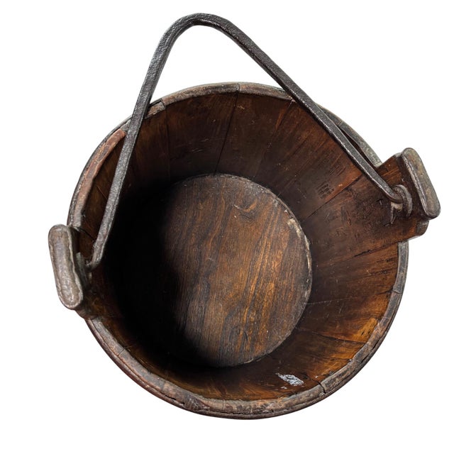 19th C. Hand-Forged Wood and Iron Well Bucket For Sale - Image 15 of 18