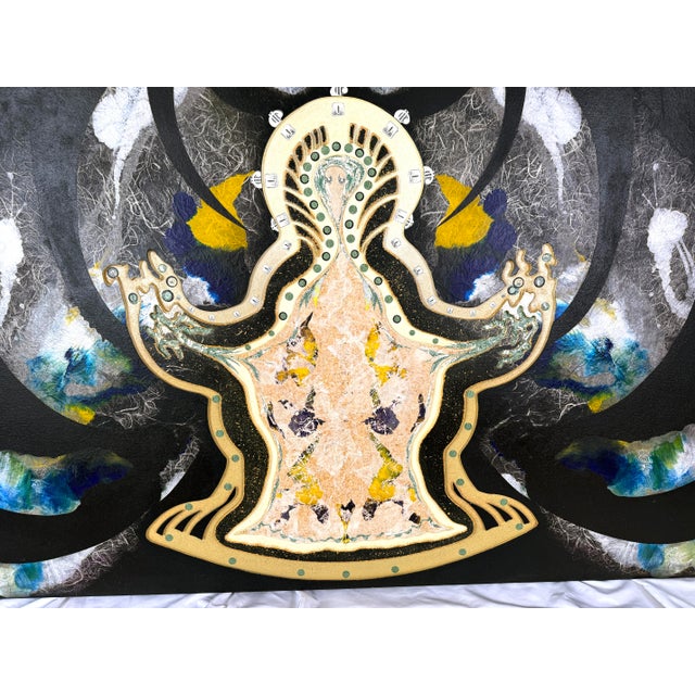 1990s "Marginal Madonna" Abstract Relief With Rorschach Patterns Sculpture by Mickey "Kano" Kane For Sale - Image 4 of 9