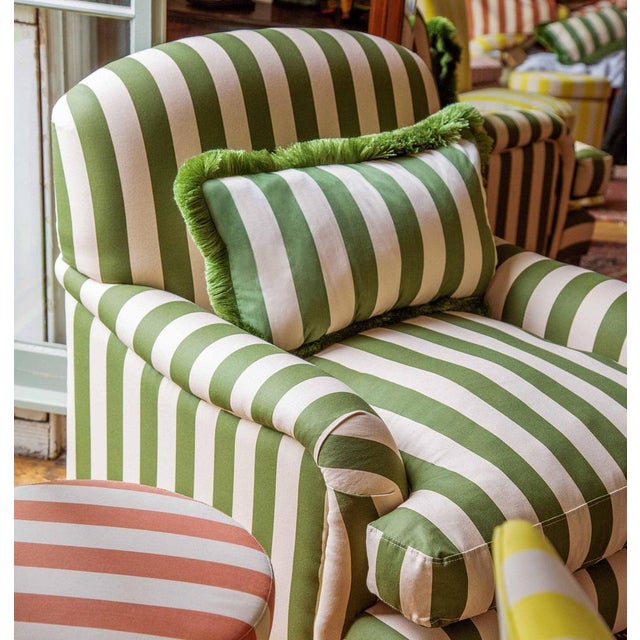 Designed in a classic silhouette, the Sofia chair features an overstuffed seat cushion and an inviting, wide shape. As...