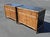 Baker Furniture Company Pair of Vintage Baker Furniture Bamboo Rattan Nightstands Black Lacquer Cabinets For Sale - Image 4 of 18