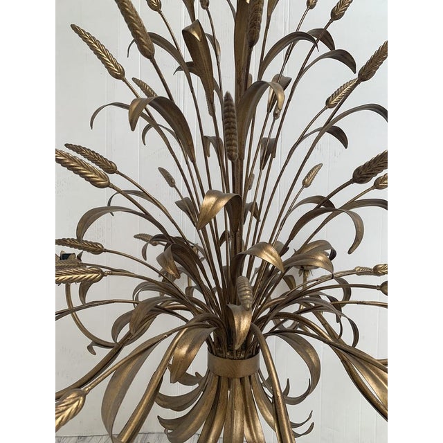 Florentine Art Brown and Gold Handmade Brushed Metal 8 Light Wrought Iron Chandelier from Simoeng, Italy For Sale - Image 6 of 14