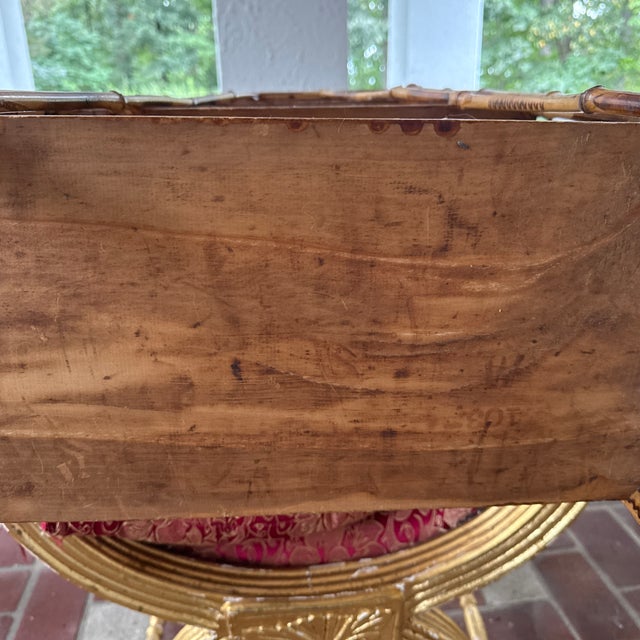 Antique Stick and Ball Burnt Bamboo English Bookshelf/ Etagere For Sale - Image 10 of 12